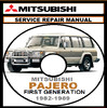 Thumbnail 1982-89 MITSUBISHI PAJERO-MONTERO 4WD WORKSHOP MANUAL