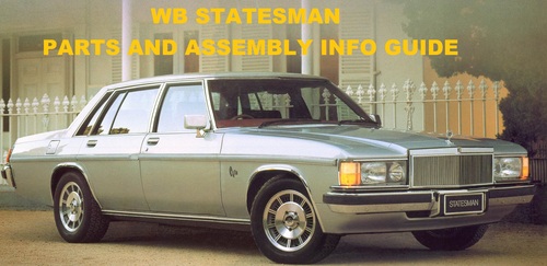 Product picture HOLDEN WB UTE and STATESMAN CAPRICE ASSEMBLY AND PARTS BIBLE