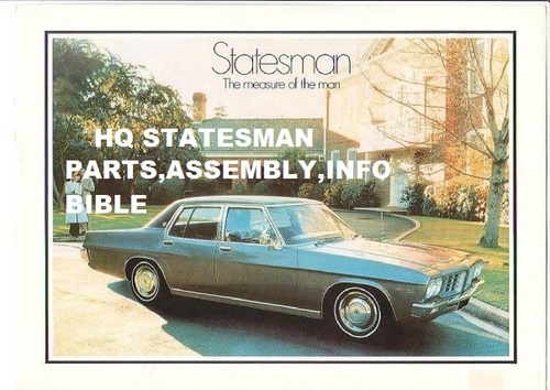 Product picture HOLDEN HQ STATESMAN DEVILLE ASSEMBLY ANDFACTORY PARTS GUIDE