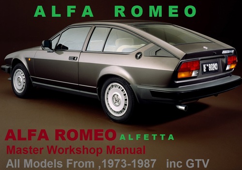 Product picture ALFA ROMEO ALFETTA GTV 1973-1987 Workshop Service Manual PDF